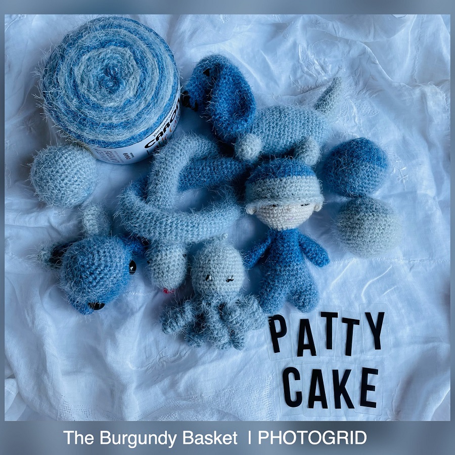 Crochet Toy Patterns: Patty Cake with Caron Latte Cakes Blueberry - The  Burgundy Basket