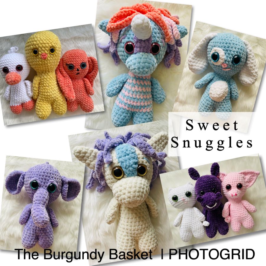 Sweet Snuggles Lite Yarn Crochet Animals The Burgundy Basket